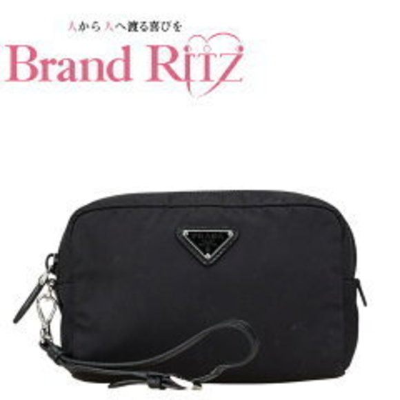 Prada pouch triangle Nylon Vera nylon Re black - Picture 1 of 4